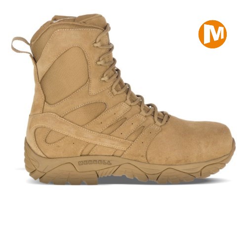Merrell Moab 2 8" Defense Zip Comp Toe Winterstiefel Damen HellBraun [DE-KHFMT]